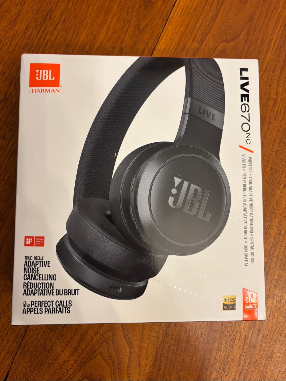 JBL Live 670NC Over-Ear Wireless Headphones — Black
